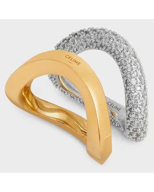 Céline Metallic Formes Abstraites Set Of Rings