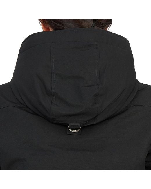 Moose Knuckles Black Zip-Up Hooded Jacket