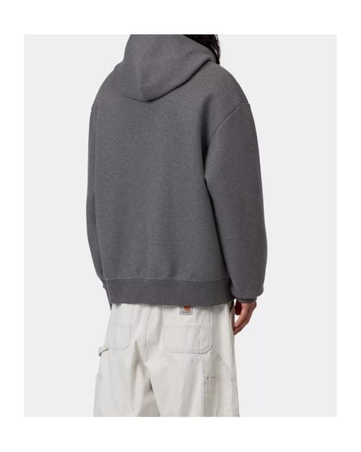 Carhartt Gray Hooded Alda Sweatshirt for men