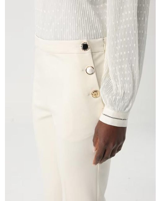 Twinset White Straight-Leg Casual Pants