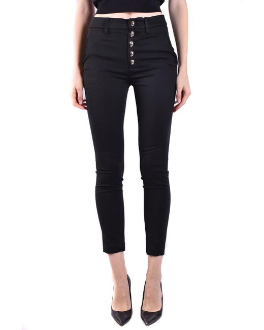 Dondup Black Side Pocket Button Casual Pants