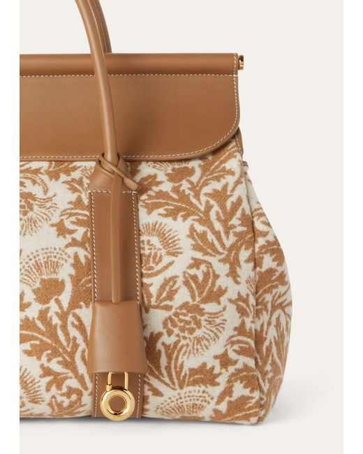 Loro Piana Brown Loom L32 Handbag