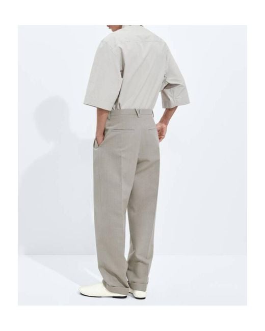 Bottega Veneta Gray Tapered Leg Trousers for men