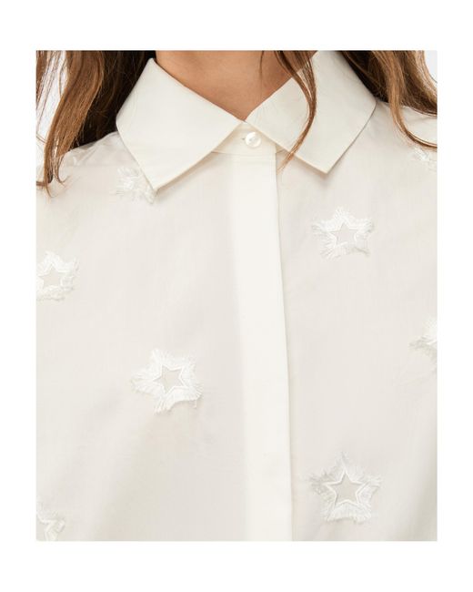 iBlues White Embroidered Shirt