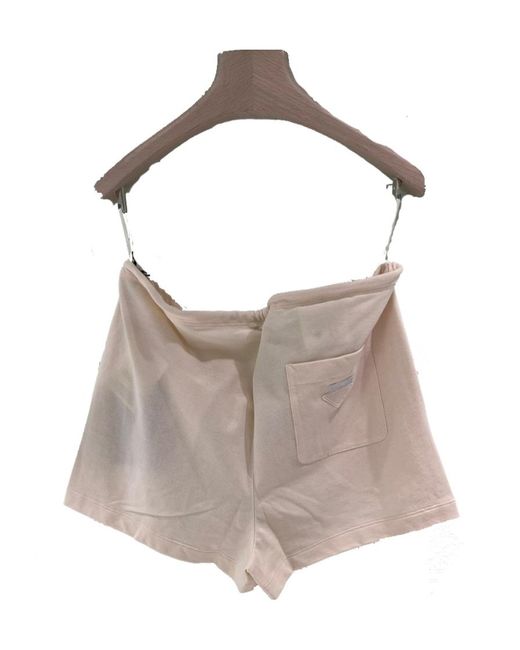 Prada Gray Piqué Shorts