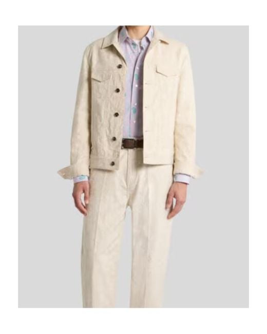 Etro Natural Paisley Jacquard Jacket for men