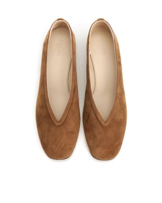 Le Monde Beryl Brown Luna Low Heeled Pumps