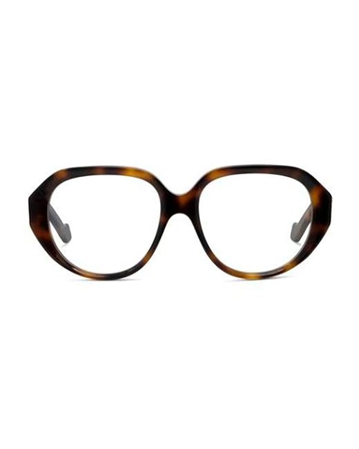 Loewe White Oval Frame Glasses