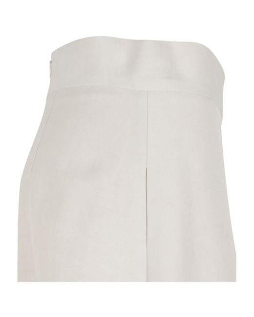 P.A.R.O.S.H. White P.A.R.O..H. A-Line Midi Skirt