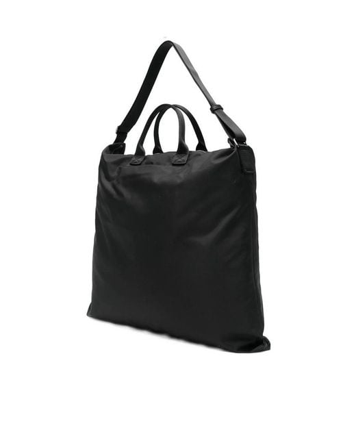 A.P.C. Black Logo Printed Zip-Up Messenger Bag for men