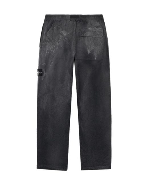 Stone Island Blue Loose Fit Fatigue Trousers for men
