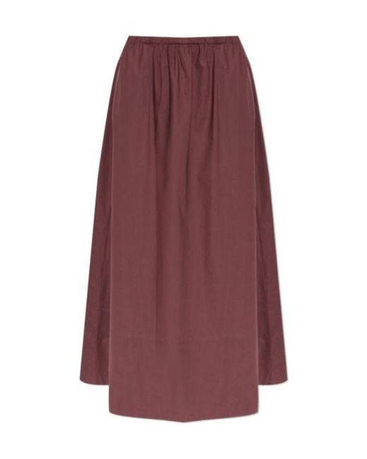 By Malene Birger Purple Elastic Waist Midi Skirt