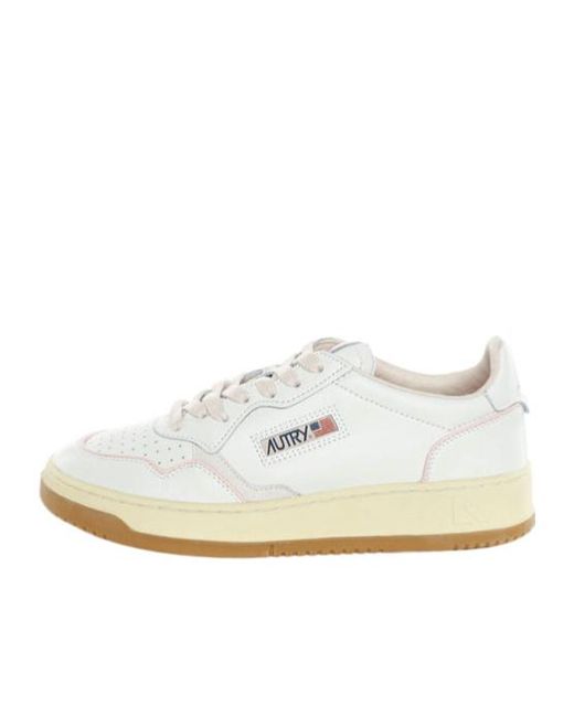 Autry White Round Head Low Upper Board Shoes for men