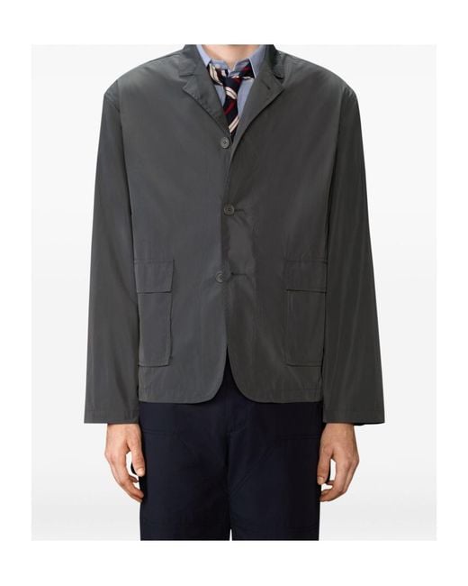 Thom Browne Gray Light Memory Tech Packable Sportcoat for men