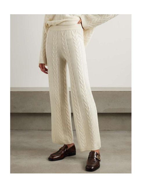 Lisa Yang White Twisted Knitted Casual Pants