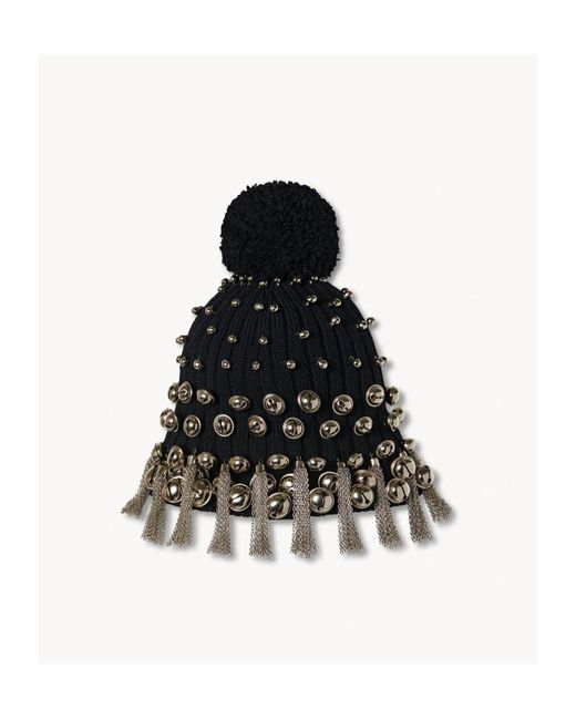 The Row Black Fringed Wool Hat