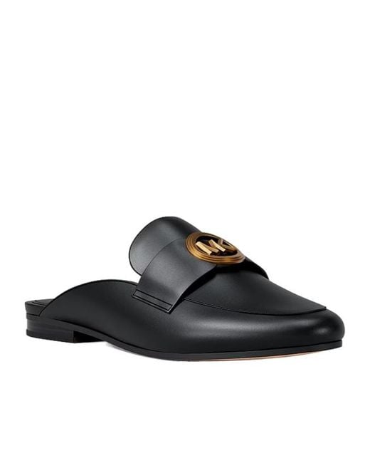 MICHAEL Michael Kors Black Mckenzie Leather Mules