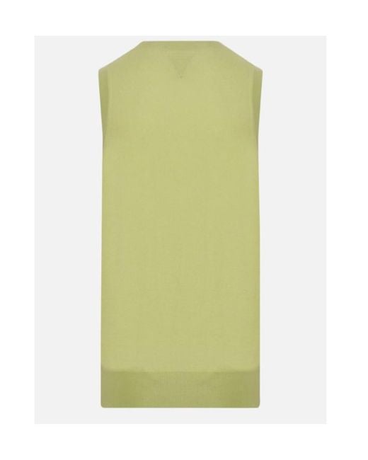 Bottega Veneta Green Scoop Neck Knitted Top