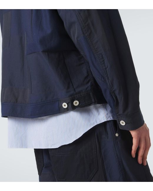 Comme des Garçons Blue Cotton Blend Long-Sleeved Jacket for men