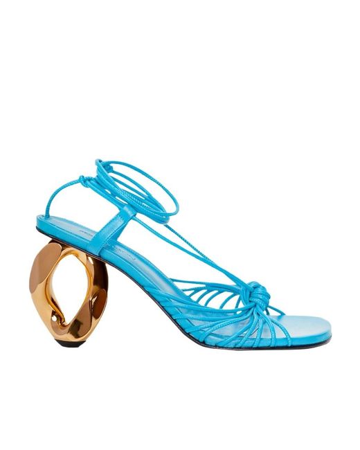 J.W. Anderson Blue Logo High-Heeled Sandals