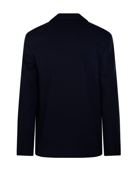 Gucci Blue Logo-Embroidered Single-Breasted Blazer for men