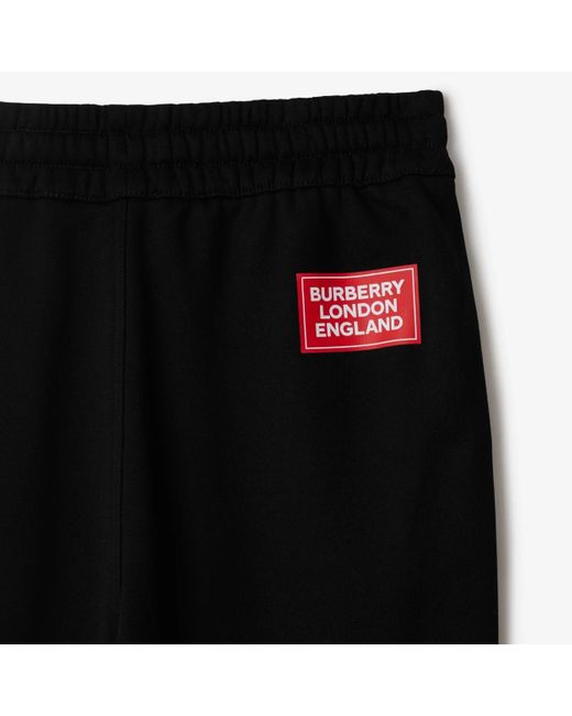 Burberry Black Logo Tight Sweatpants