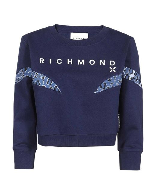 John Richmond Blue Long-Sleeved Sweater