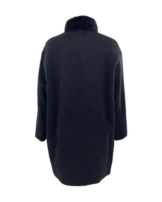 Max Mara Blue Long-Sleeved Coat