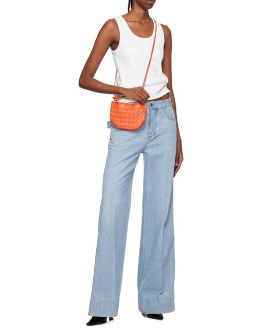 Bottega Veneta Orange Mini Sardine Crossbody Bag