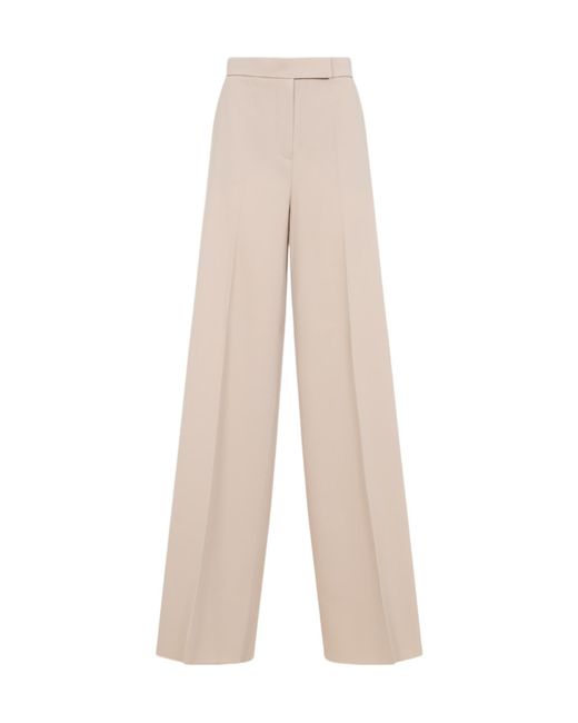 Max Mara White Ninfa Wide-Leg Trousers