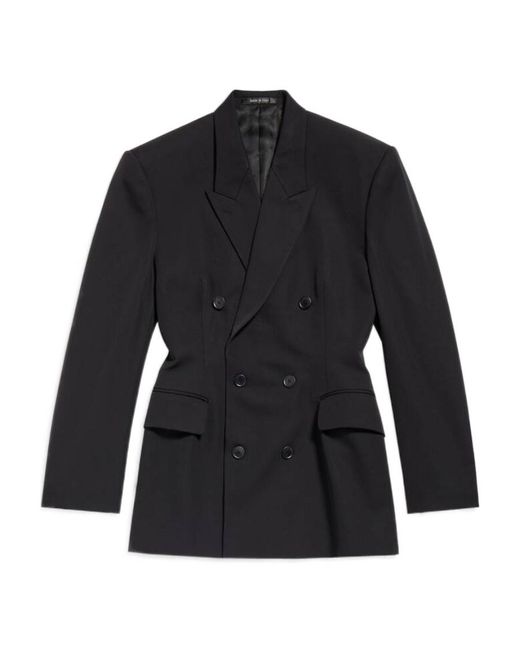 Balenciaga Black Cinched Button-Up Jacket