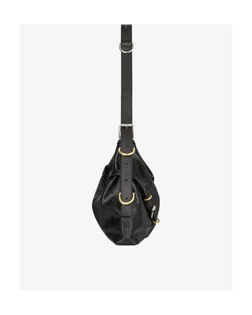 Givenchy Black Voyou Logo Detailed Medium Shoulder Bag