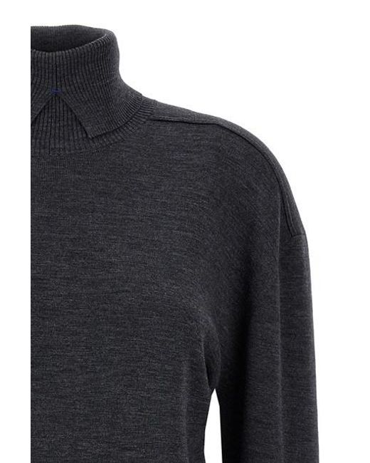 Burberry Gray Long Sleeved Turtleneck Jumper
