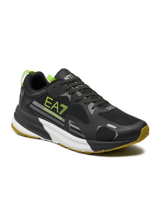 EA7 Black Lace-Up Sneakers for men
