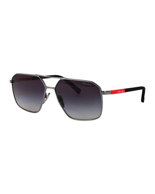 Prada Linea Rossa Multicolor Prada Eyewear Aviator Sunglasses for men