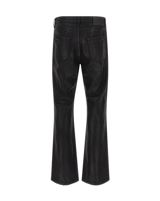 Purple Brand Black Distressed Foil Bootcut Jeans for men