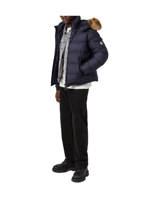 Moncler Blue Medium Solid Jacket for men