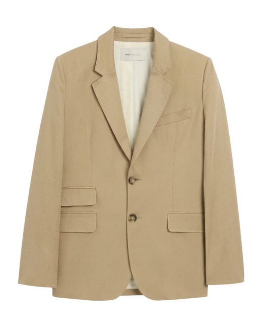 AMI Natural Ami Single-Breasted Tailored Blazer
