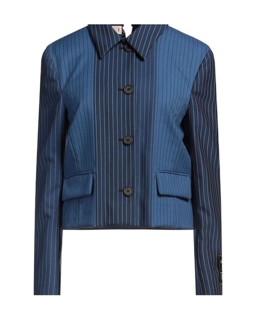 Marni Blue Long Sleeves Jacket