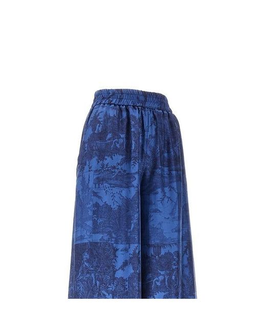 Pierre Louis Mascia Blue Elastic Waist Casual Pants
