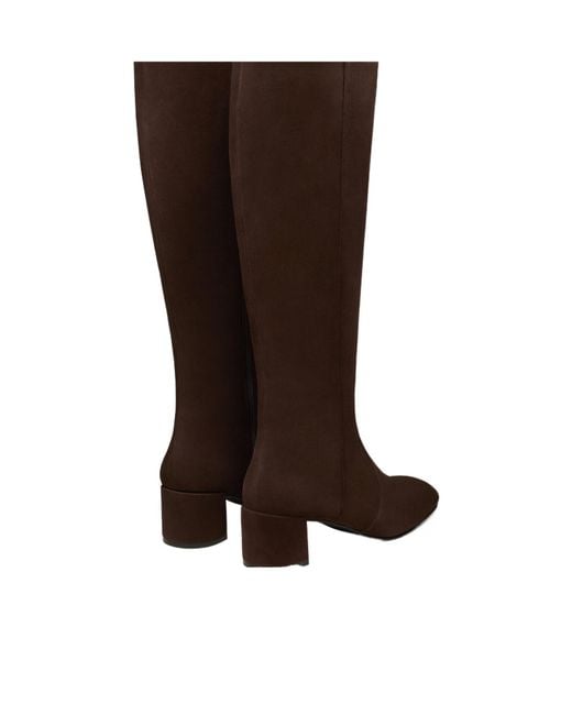 Stuart Weitzman Brown Maeve Zip Boot