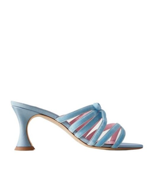 Manolo Blahnik Blue Candy-Colored Mules