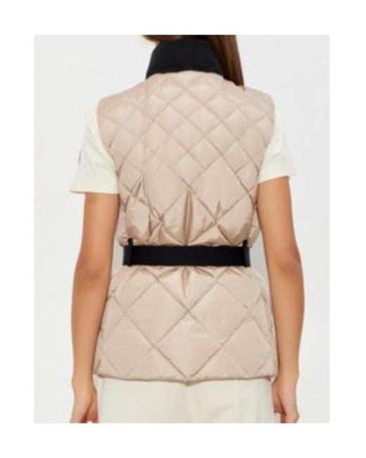 Moncler Natural Zip-Up Quilted Vest