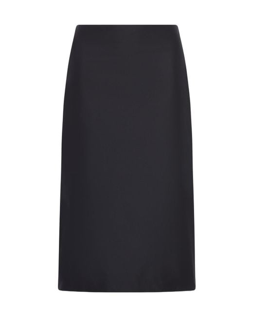 Jil Sander Blue High-Waisted Skirt