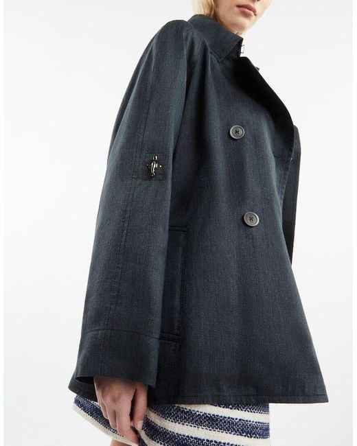 Fay Blue Classic Short Trench Coat