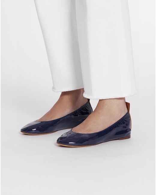 Lanvin Blue Ruched Detail Ballerina Shoes