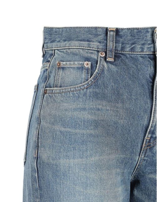 Céline Blue Waistband Denim Trousers