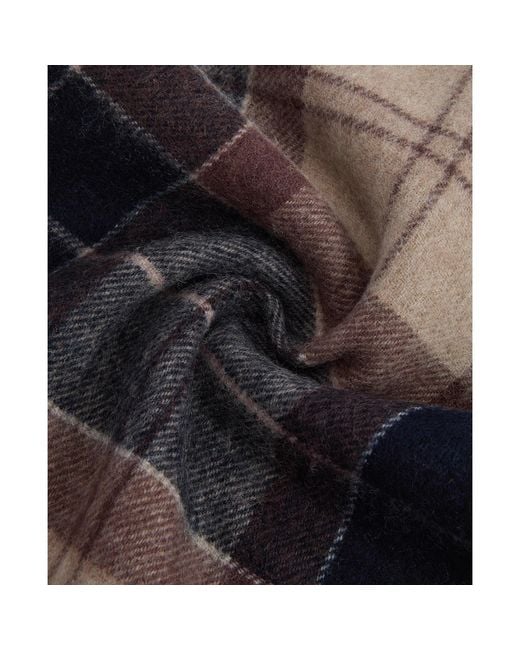 Barbour Black Plaid Scarf