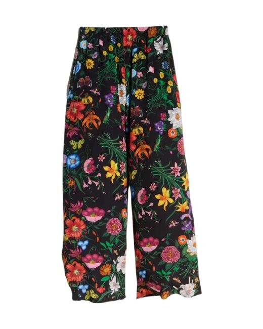Gucci Multicolor Printed Silk Leisure Pants