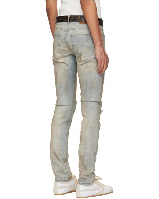 Amiri Gray Mx1 Skinny Distressed Jeans for men